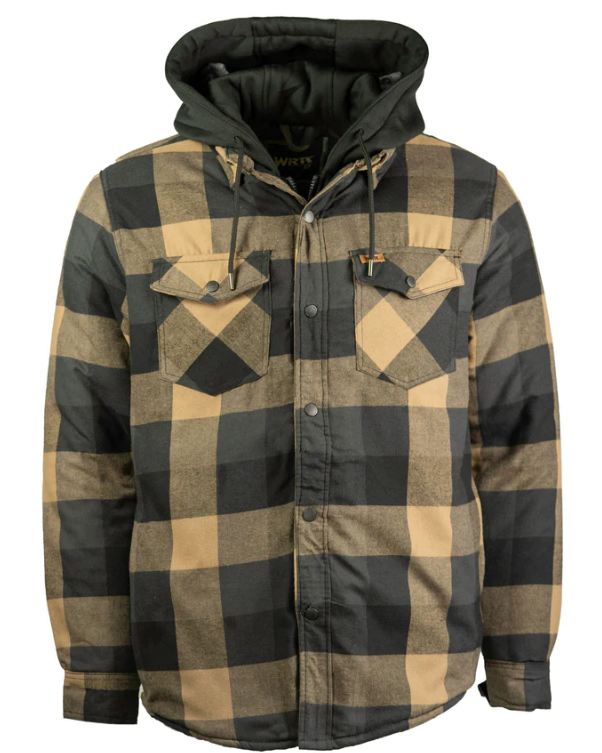 Men’s Quilted Flannel Jacket with Hood TK-1687