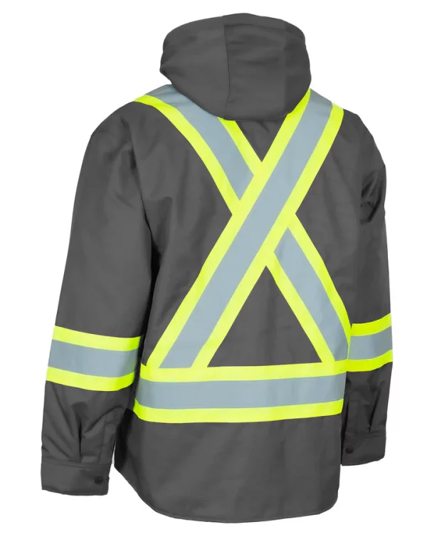 Hi-Vis Hoodie Shacket with Detachable Hood - Image 7