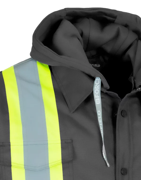 Hi-Vis Hoodie Shacket with Detachable Hood - Image 5