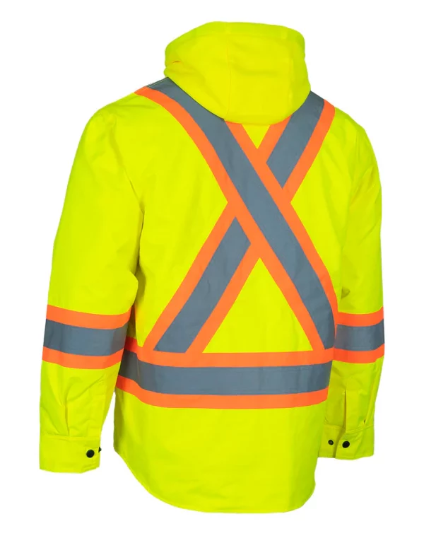 Hi-Vis Hoodie Shacket with Detachable Hood - Image 4