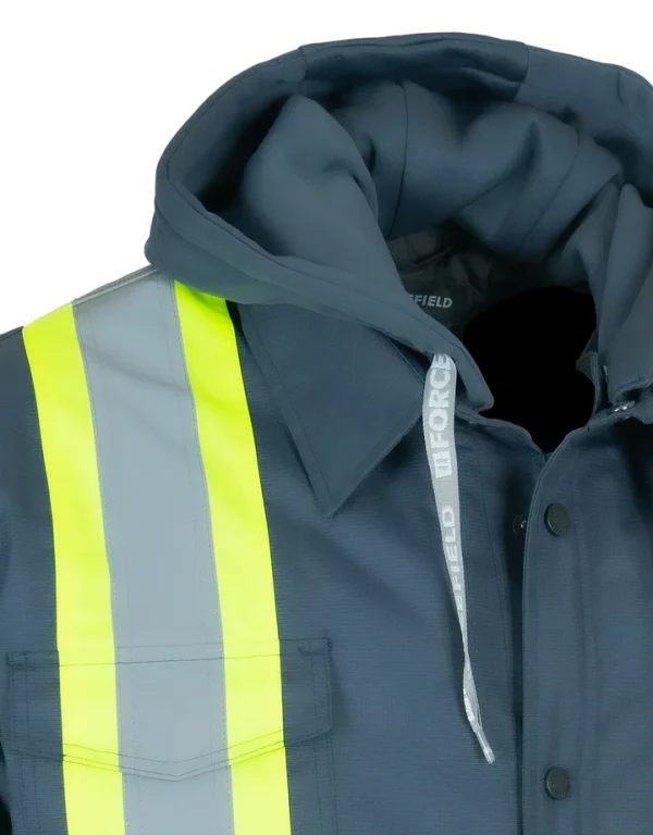 Hi-Vis Hoodie Shacket with Detachable Hood - Image 11