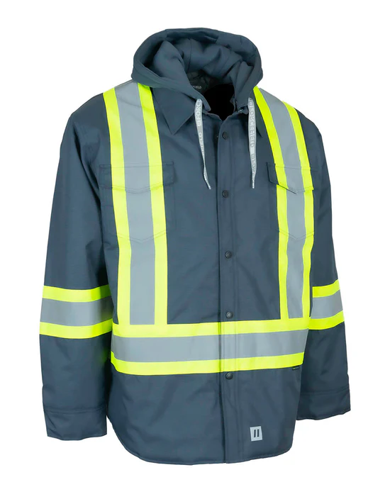 Hi-Vis Hoodie Shacket with Detachable Hood – 024-EP34