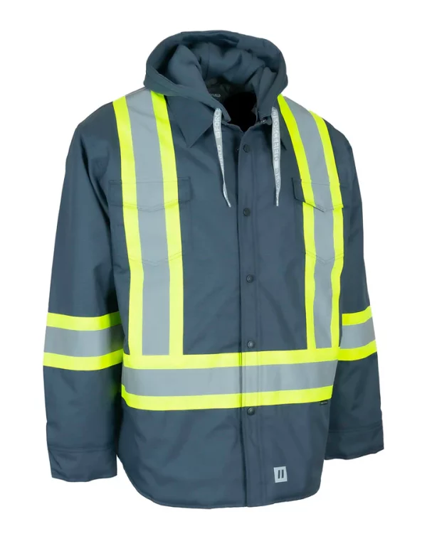 Hi-Vis Hoodie Shacket with Detachable Hood - Image 12