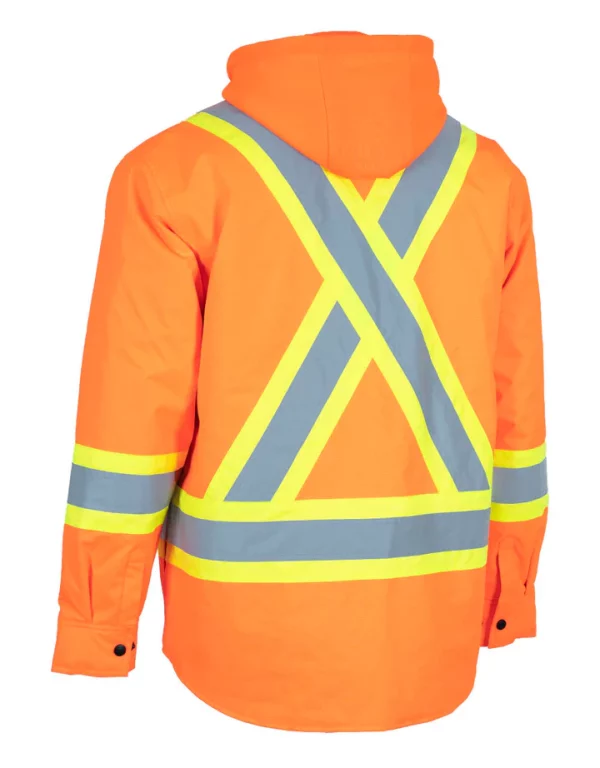 Hi-Vis Hoodie Shacket with Detachable Hood - Image 10