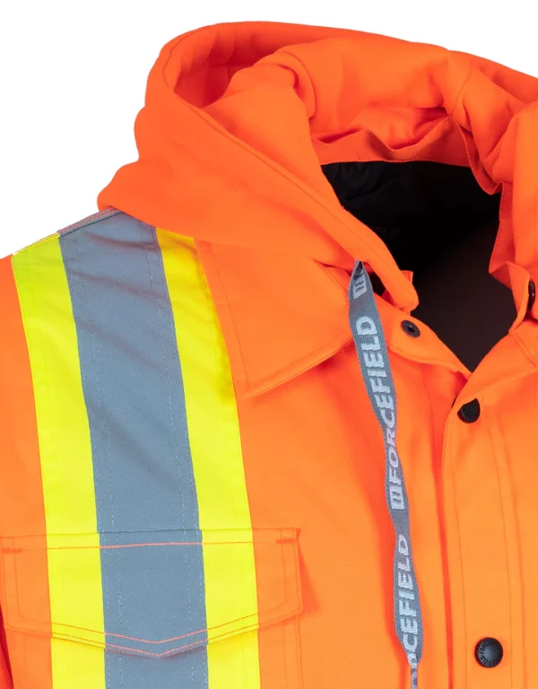 Hi-Vis Hoodie Shacket with Detachable Hood - Image 8