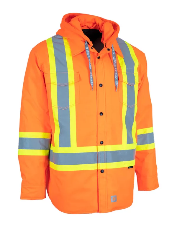 Hi-Vis Hoodie Shacket with Detachable Hood - Image 9