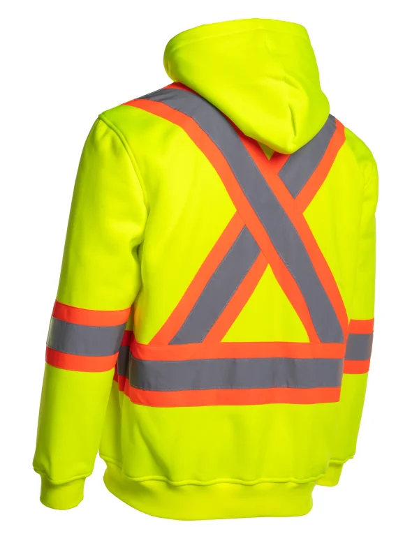 Deluxe Hi Vis Safety Hoodie with Detachable Hood 024-P844 - Image 2