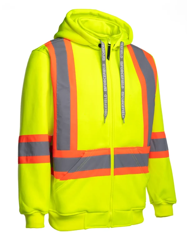 Deluxe Hi Vis Safety Hoodie with Detachable Hood 024-P844