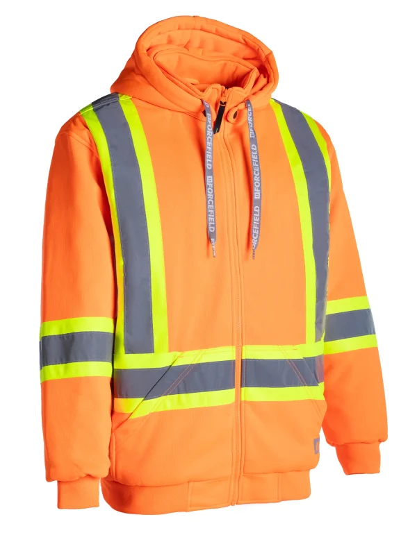 Deluxe Hi Vis Safety Hoodie with Detachable Hood 024-P844 - Image 3