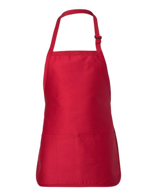 Q-Tees Full-Length Apron with Pouch Pocket Q4250