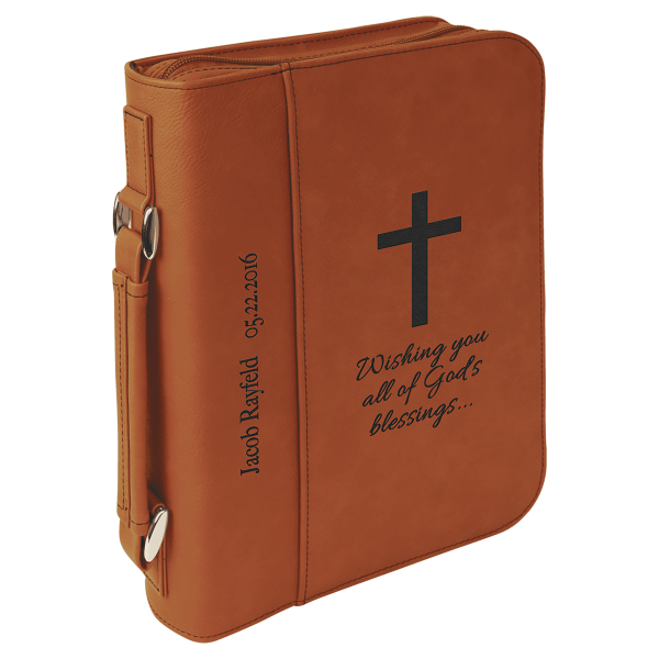 Rawhide Bible Cover with Handle & Zipper - GFT298