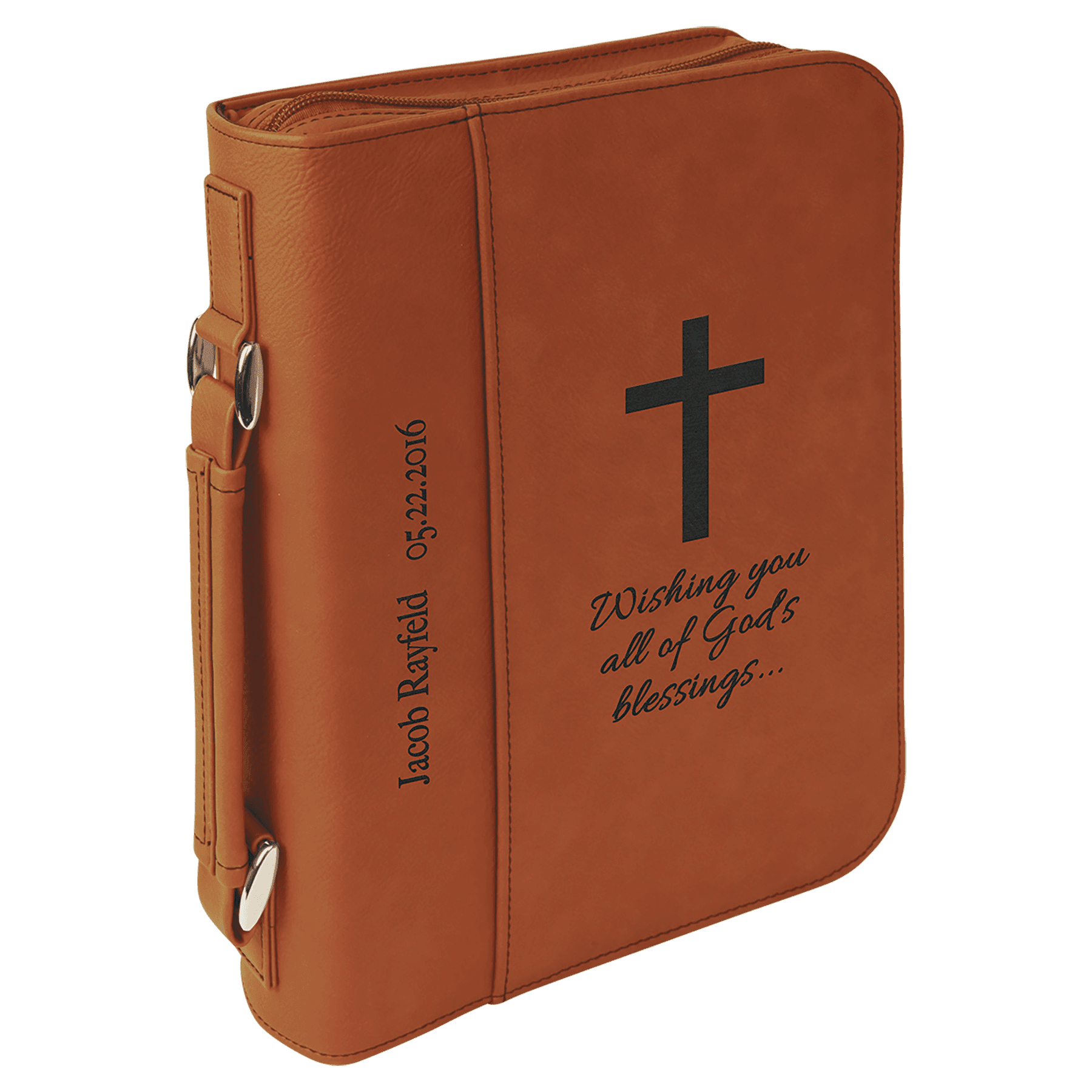 Rawhide Bible Cover with Handle & Zipper – GFT298