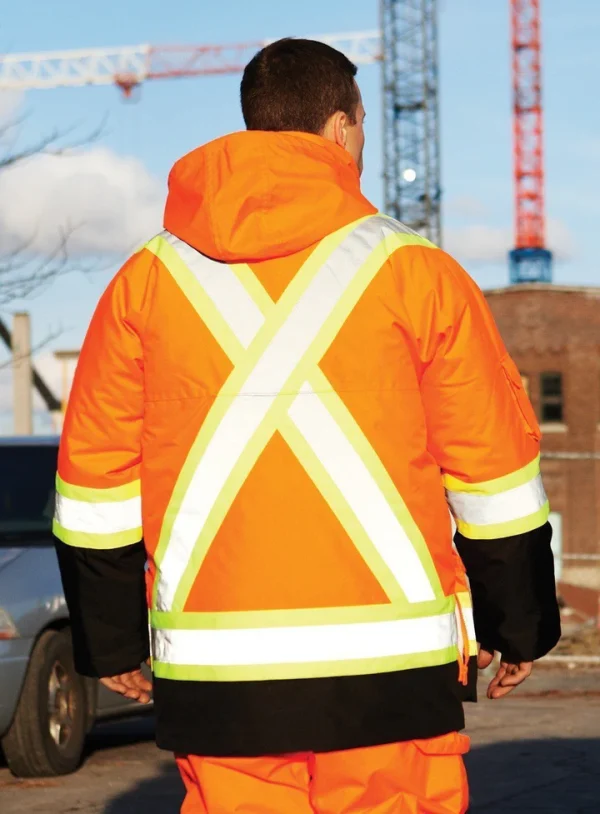 Hi Vis Safety Winter Cargo Parka 024-EN640R - Image 2