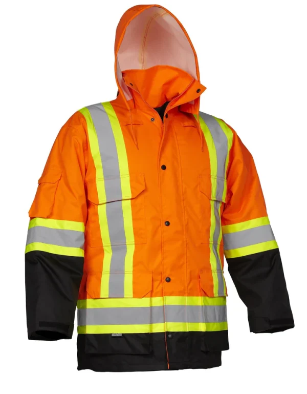 Hi Vis Safety Winter Cargo Parka 024-EN640R - Image 3