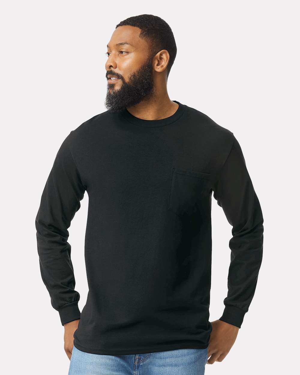 Gildan Ultra Cotton Long Sleeve Pocket T-Shirt – 2410