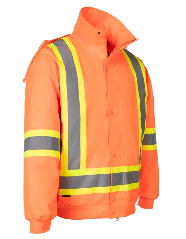 Hi-Vis 6-in-1 Driver's Jacket with Removable Bomber - 024-EN610RAOR6