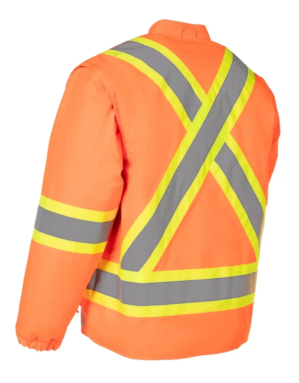 Hi-Vis 6-in-1 Driver's Jacket with Removable Bomber - 024-EN610RAOR6 - Image 8