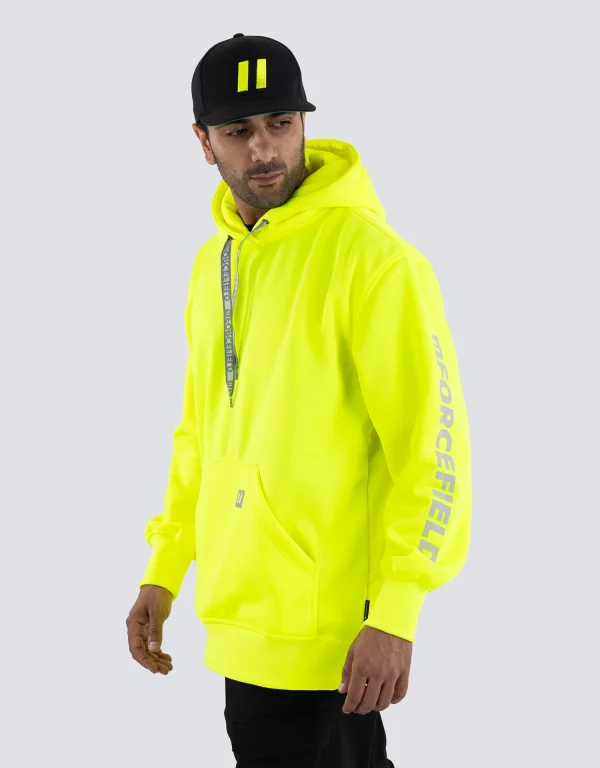 Hi Vis Lime Pullover Forcefield Logo Sleeve Graphic Hoodie - 024-P835LYNTFF - Image 6