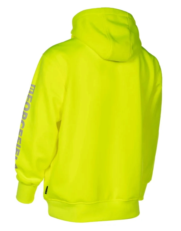 Hi Vis Lime Pullover Forcefield Logo Sleeve Graphic Hoodie - 024-P835LYNTFF - Image 3