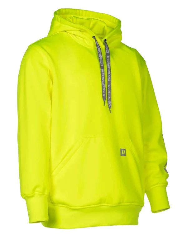 Hi Vis Lime Pullover Forcefield Logo Sleeve Graphic Hoodie - 024-P835LYNTFF - Image 2