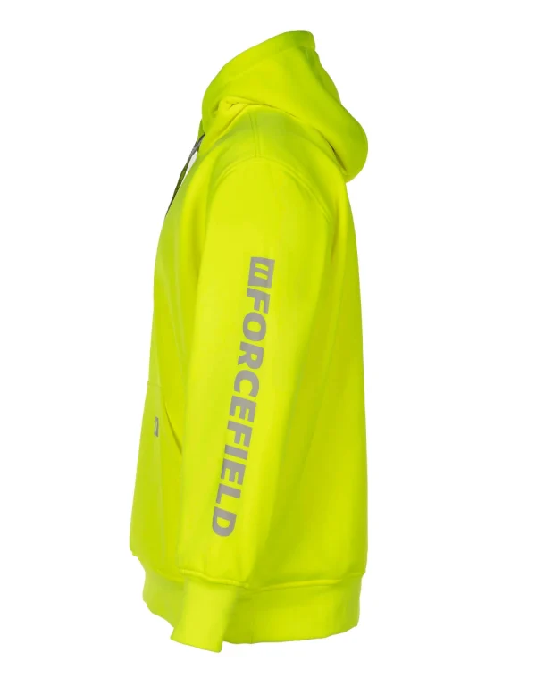 Hi Vis Lime Pullover Forcefield Logo Sleeve Graphic Hoodie - 024-P835LYNTFF - Image 5