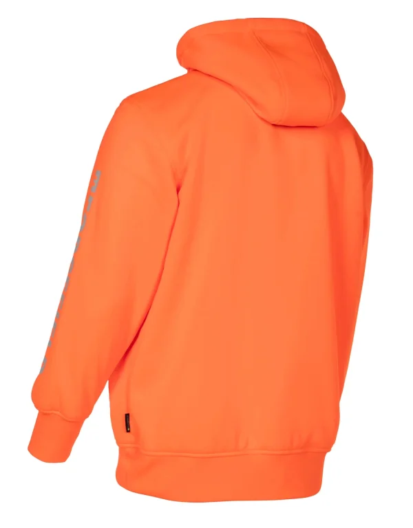 Hi Vis Orange Pullover Forcefield Logo Sleeve Graphic Hoodie - 024-P835ORNTFF - Image 2