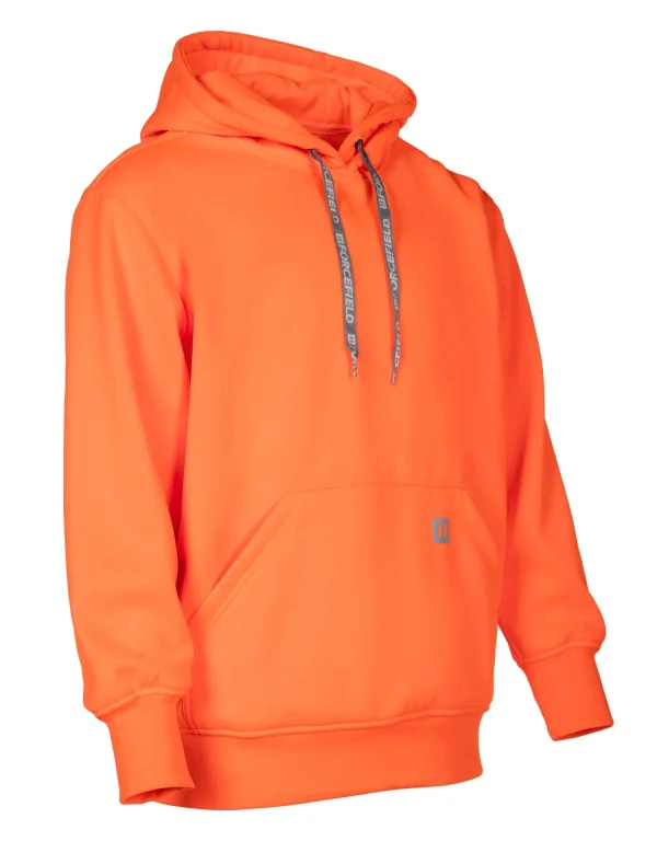Hi Vis Orange Pullover Forcefield Logo Sleeve Graphic Hoodie - 024-P835ORNTFF