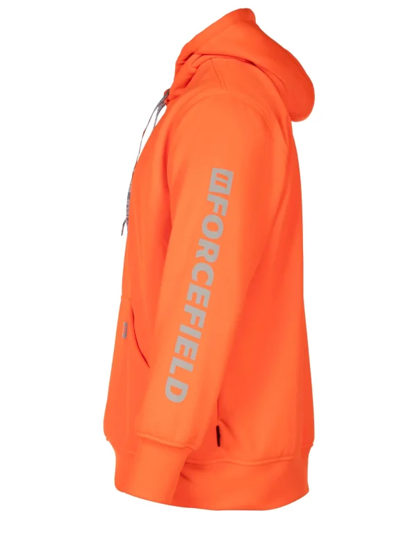 Hi Vis Orange Pullover Forcefield Logo Sleeve Graphic Hoodie - 024-P835ORNTFF - Image 4