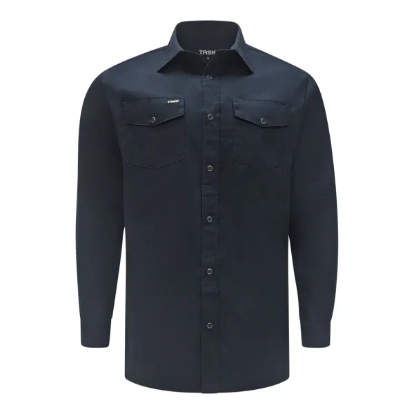 WRTK Men's Classic STRETCH Long Sleeve Work Shirt - TK-E5040 - Image 2
