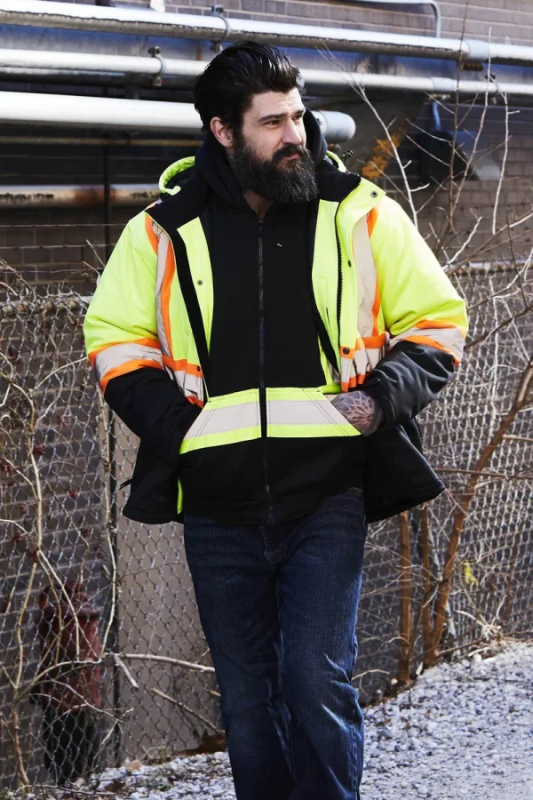 Hi Vis Softshell Winter Safety Jacket - 023-EN158 - Image 4