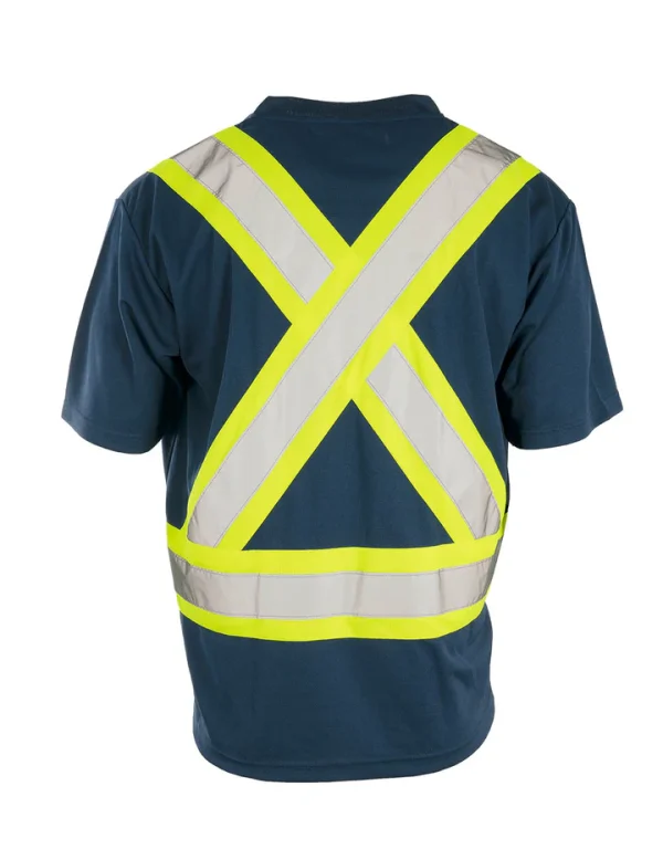 Hi Vis V-Neck Short Sleeve Safety Tee Shirt - 022-BEPCSA - Image 7