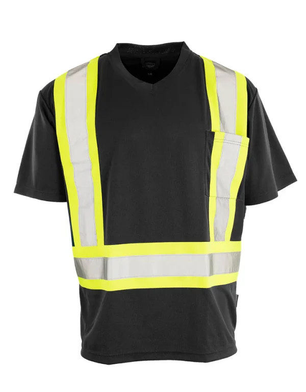 Hi Vis V-Neck Short Sleeve Safety Tee Shirt - 022-BEPCSA - Image 4