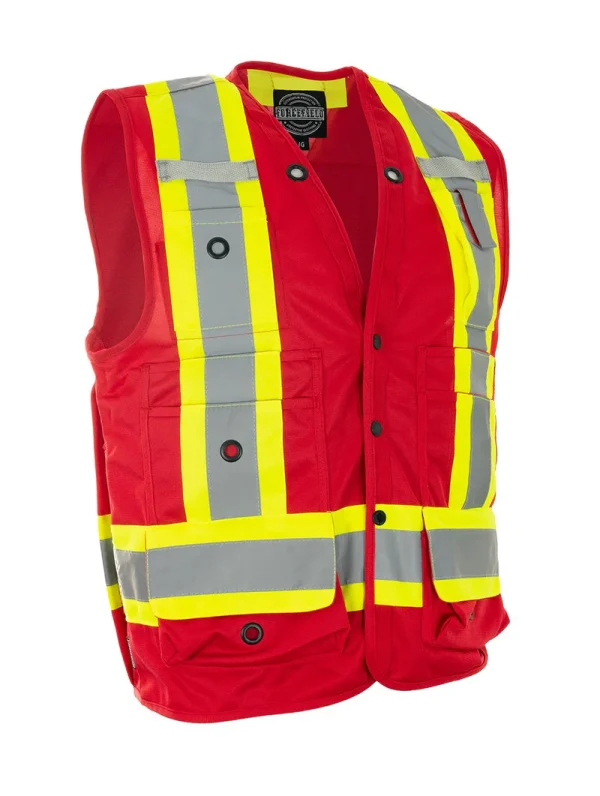 Hi Vis Safety Surveyor's Vest - 022-TVSURV168 - Image 11