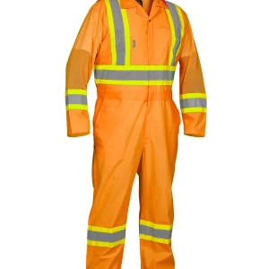 Hi Vis Safety Flagger's Coverall, Unlined - 024-771