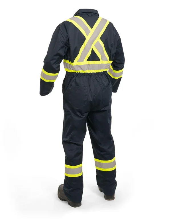 Hi Vis Navy Safety Unlined Coverall - 024-BU145 - Image 2