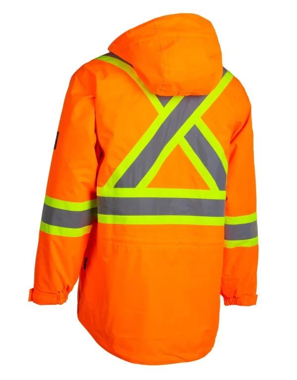 Hi-Vis Flame-Resistant (FR) Ripstop Medium Weight Lined Jacket - 024-FR705-MW - Image 2