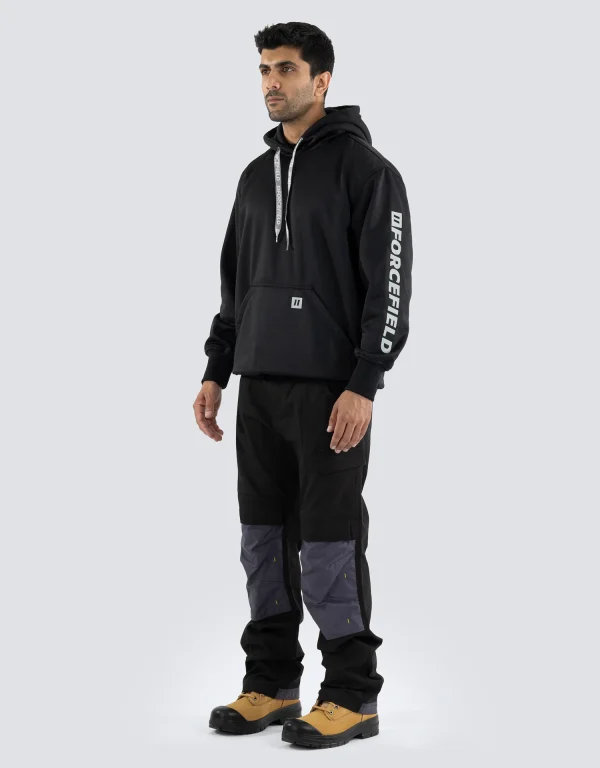 Black Pullover Forcefield Logo Sleeve Graphic Hoodie - 024-P835BKNTFF - Image 7