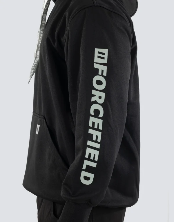 Black Pullover Forcefield Logo Sleeve Graphic Hoodie - 024-P835BKNTFF - Image 6