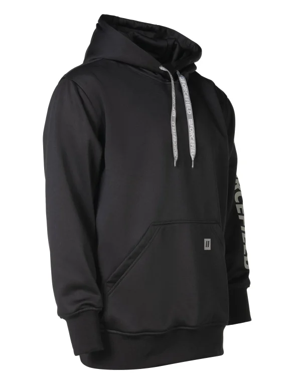Black Pullover Forcefield Logo Sleeve Graphic Hoodie - 024-P835BKNTFF - Image 2