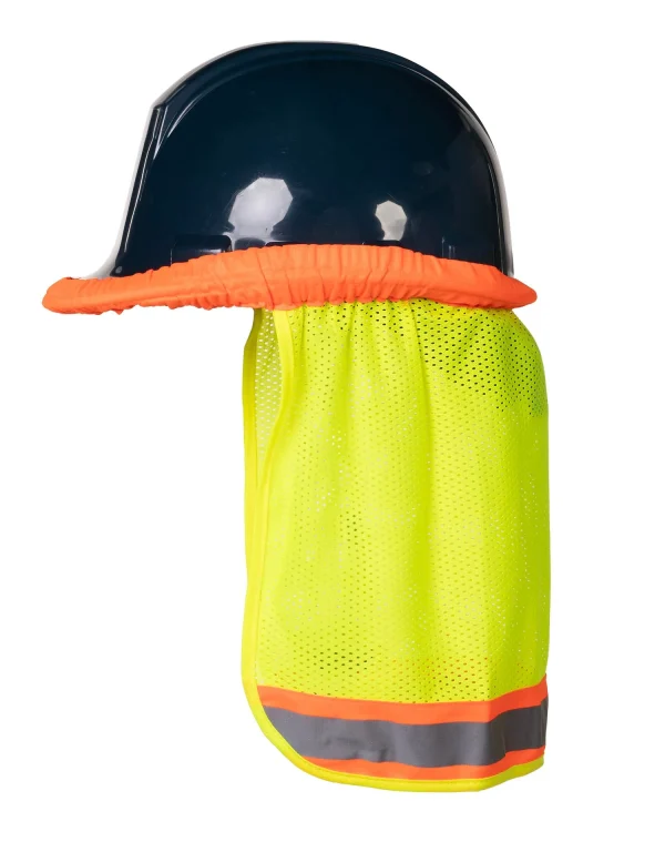 Hi-Vis Reflective Mesh Hard Hat Sun Shade Neck Sheild - 036-HHNG - Image 3