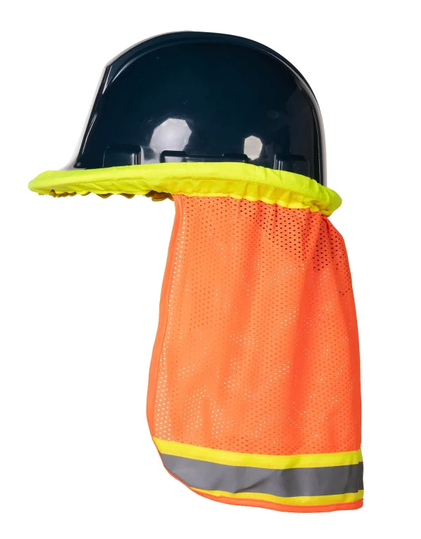 Hi-Vis Reflective Mesh Hard Hat Sun Shade Neck Sheild - 036-HHNG - Image 2