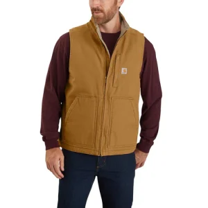 Carhartt Washed Duck Sherpa Lined Mock Neck Vest - 104277