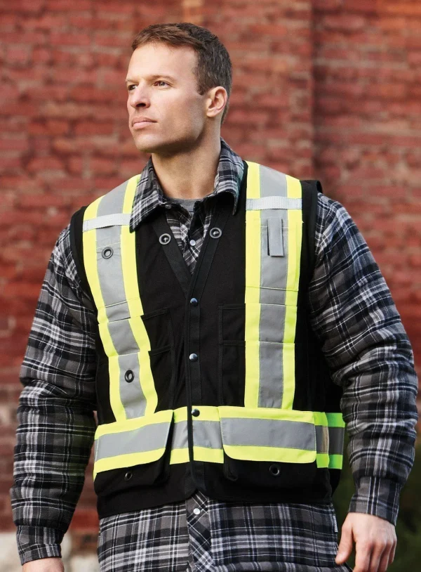 Hi Vis Safety Surveyor's Vest - 022-TVSURV168 - Image 8