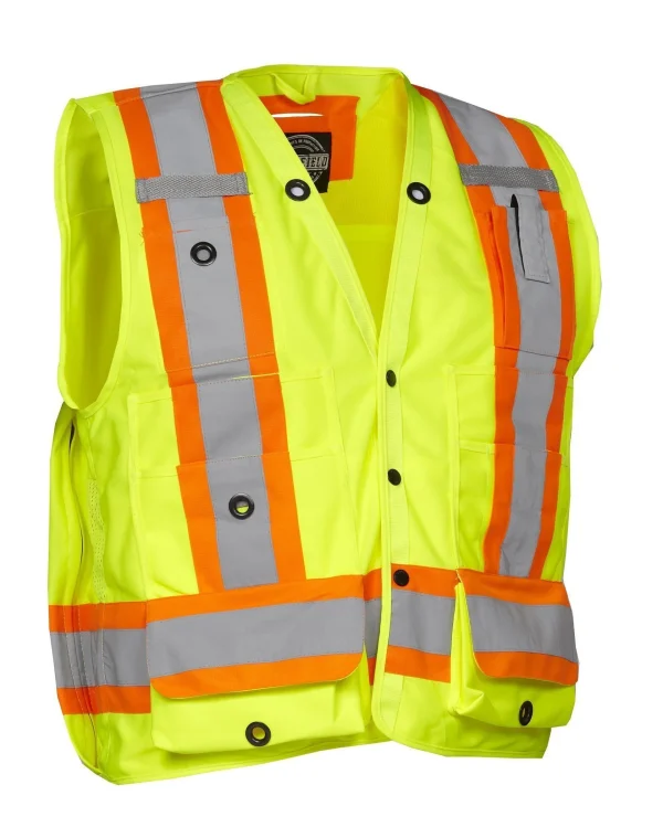 Hi Vis Safety Surveyor's Vest - 022-TVSURV168 - Image 6