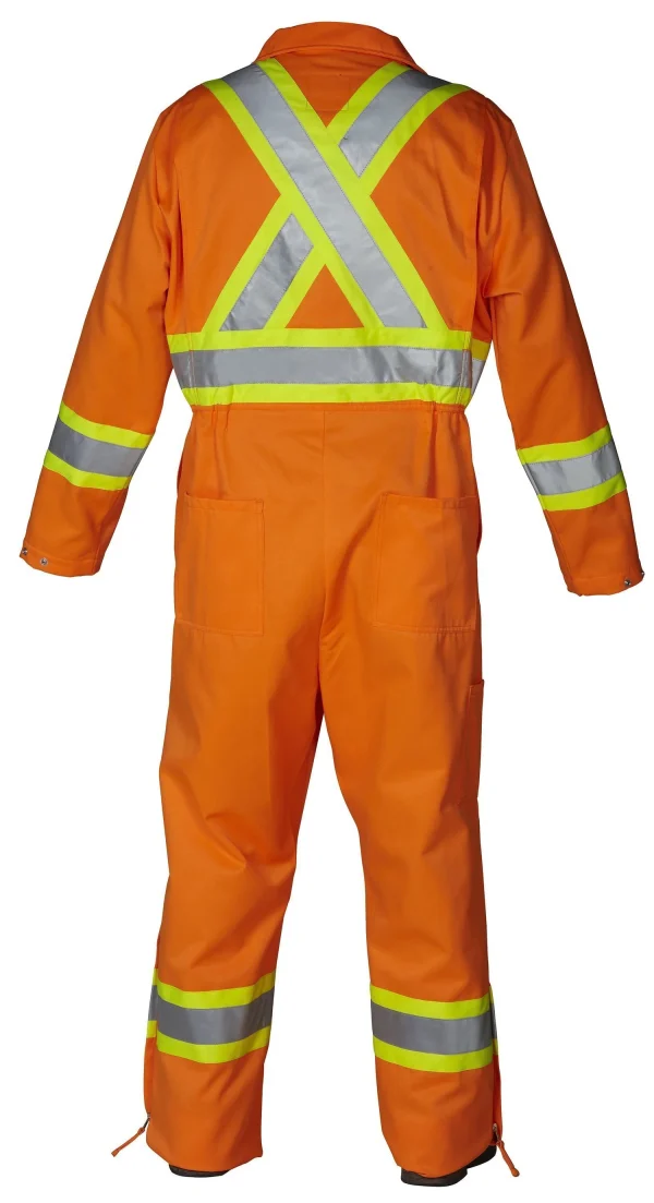 Hi Vis Safety Unlined Coverall - 024-OR145 - Image 2