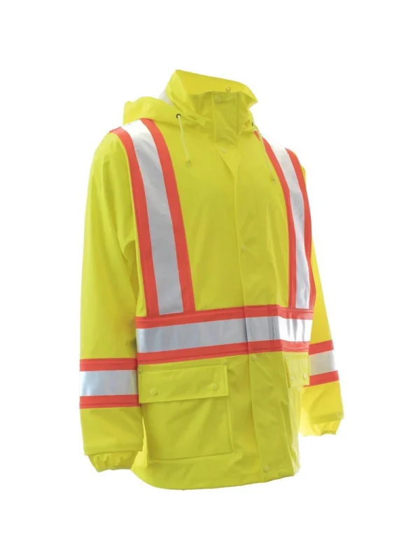 High Visibility Fire Resistant Rain Jacket - 023-7155 - Image 3