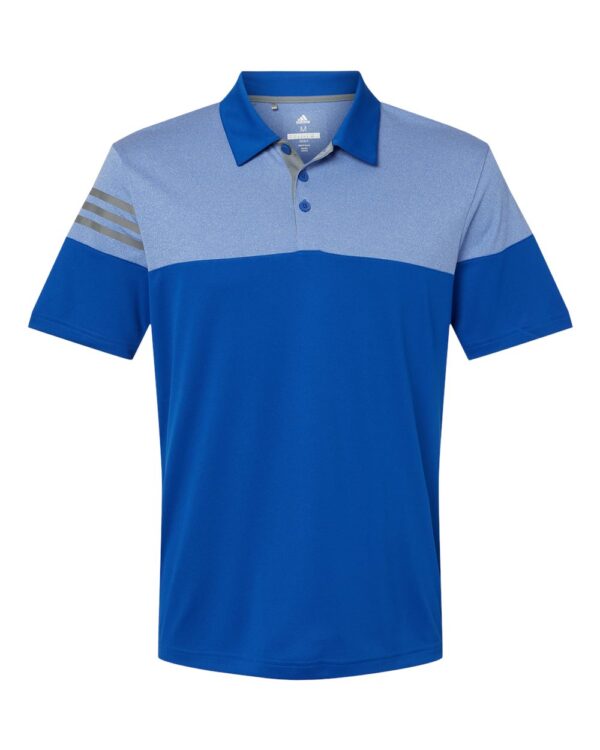 Adidas - Heathered 3-Stripes Colorblocked Polo - A213 - Image 4