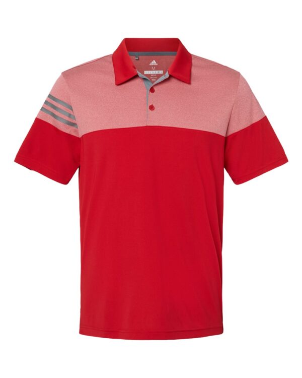 Adidas - Heathered 3-Stripes Colorblocked Polo - A213 - Image 3