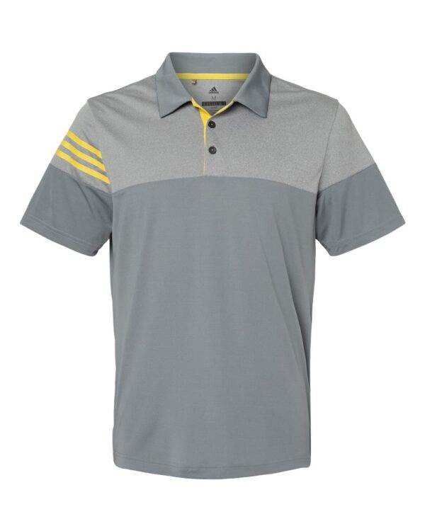 Adidas - Heathered 3-Stripes Colorblocked Polo - A213 - Image 2