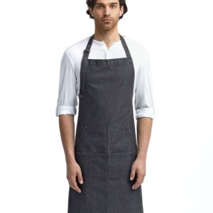 Artisan Collection by Reprime - Jeans Stitch Denim Bib Apron with Pockets - RP126